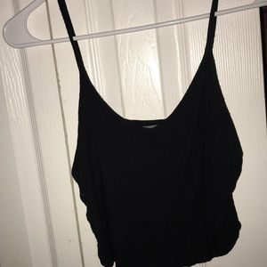 black tank crop top